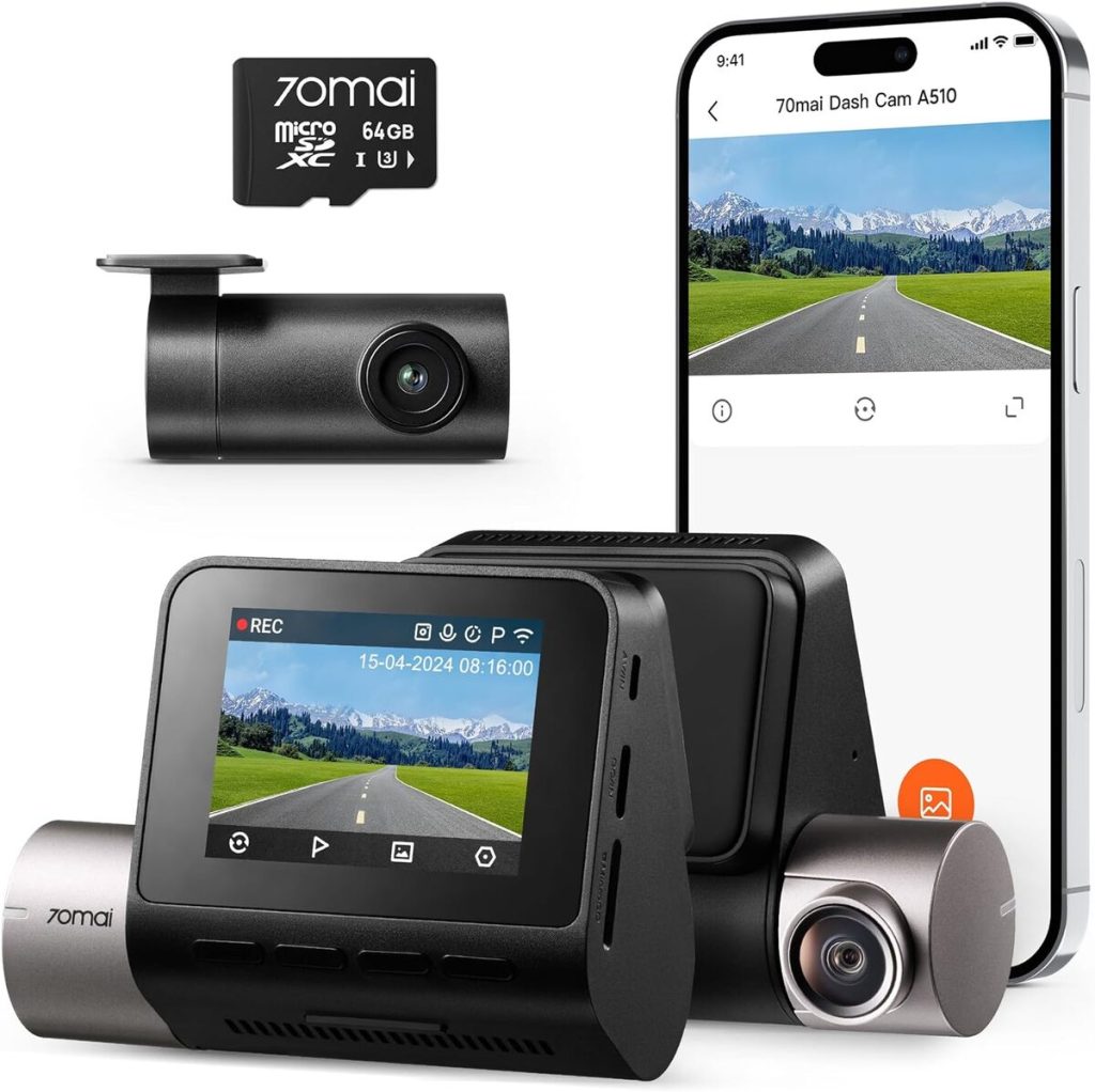 Test de la dashcam 70mai A510 : performance et sécurité au volant