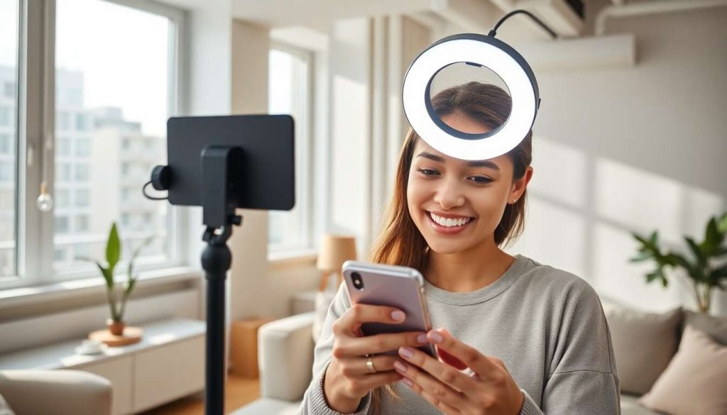 Avantages d'une selfie ring light pour les influenceurs