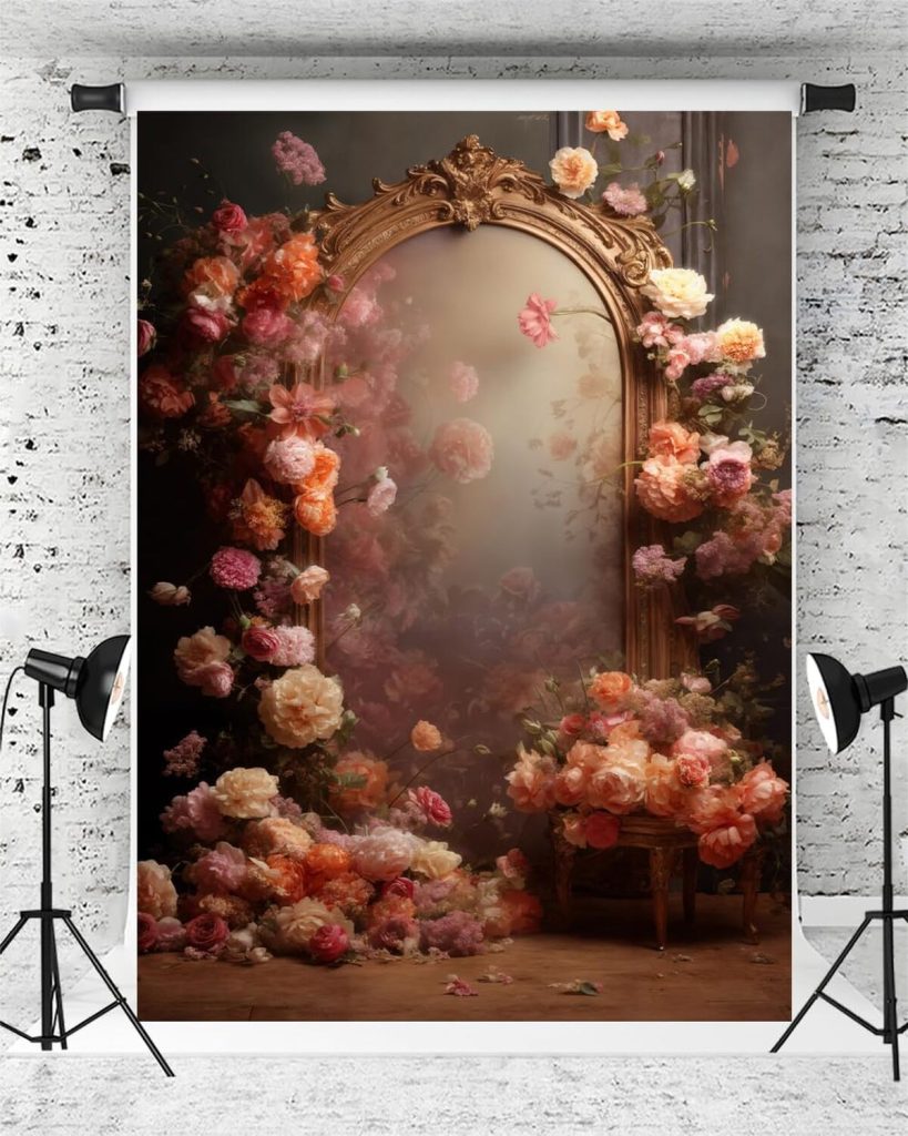 Test de la toile de fond Kate : ambiance florale rétro au studio photo