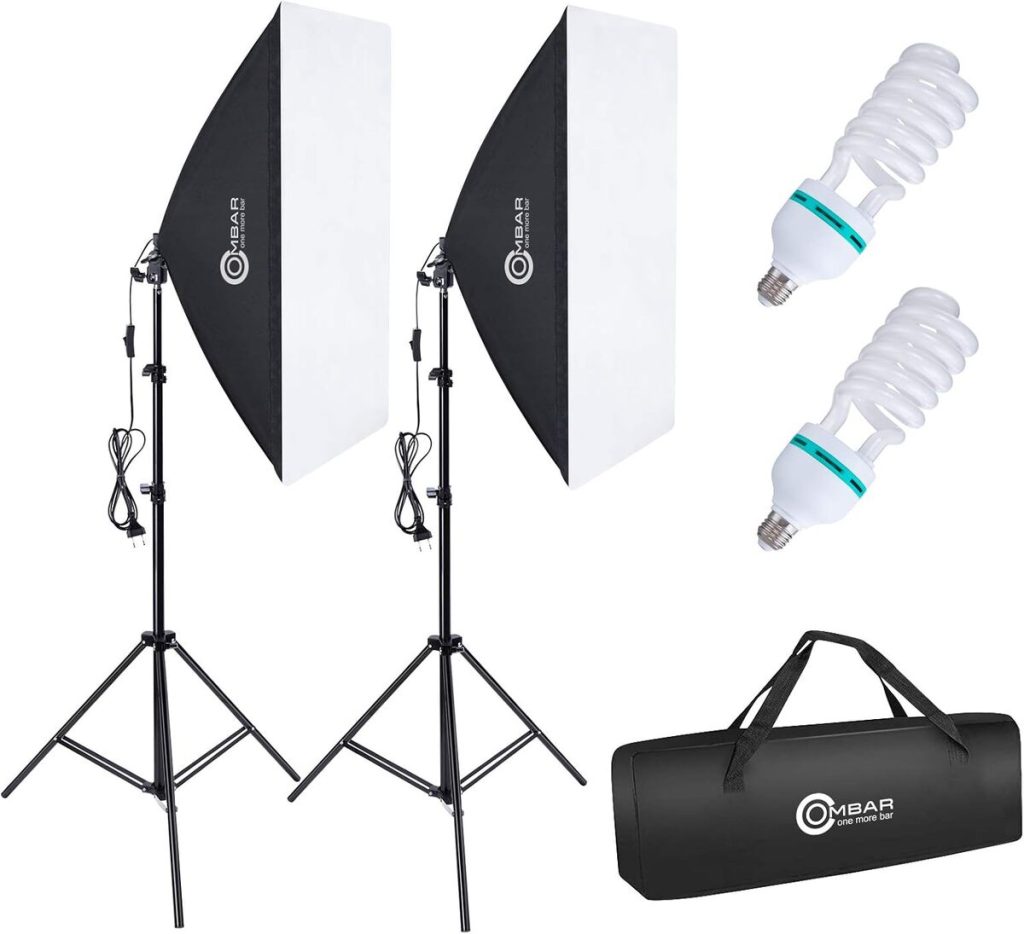 Test : kit éclairage OMBAR 135W softbox pour photo et vidéo