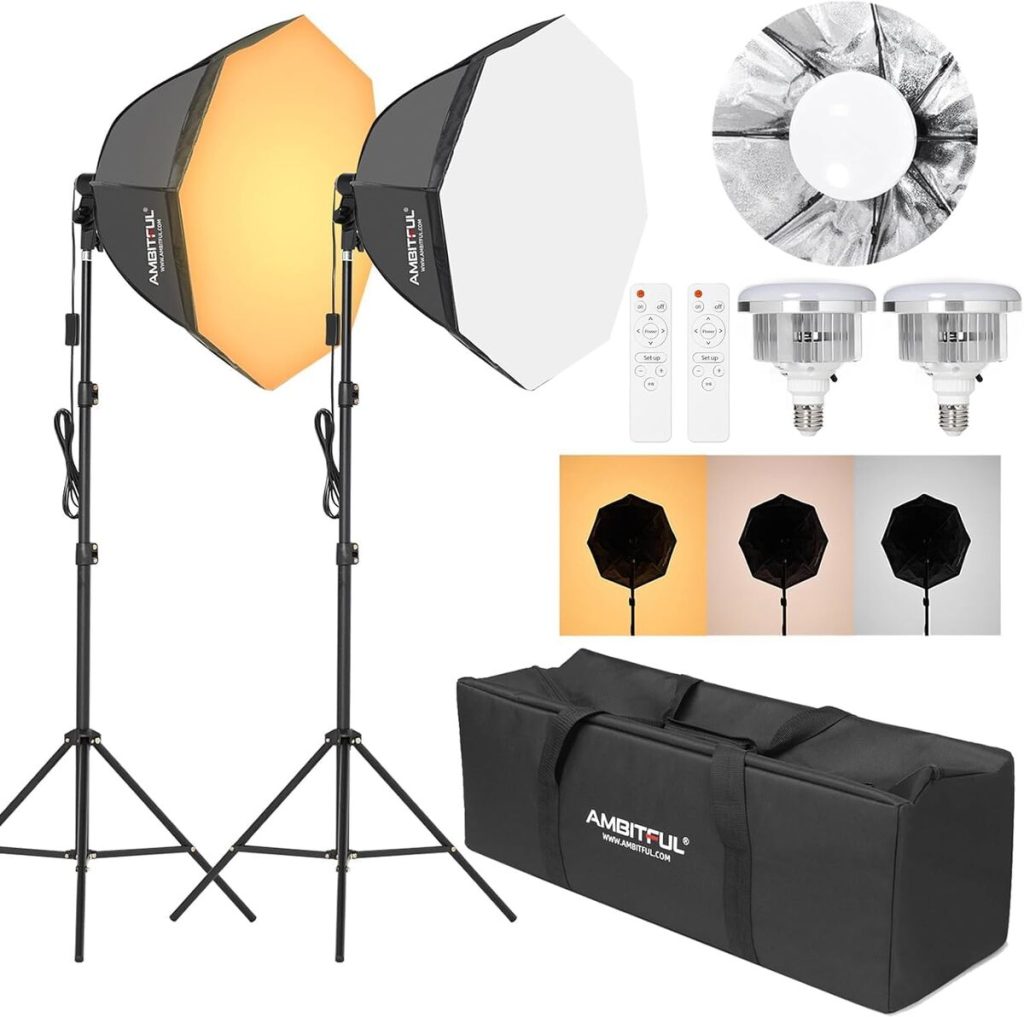 Test du kit d'éclairage softbox LED 50 W pour vidéo et streaming