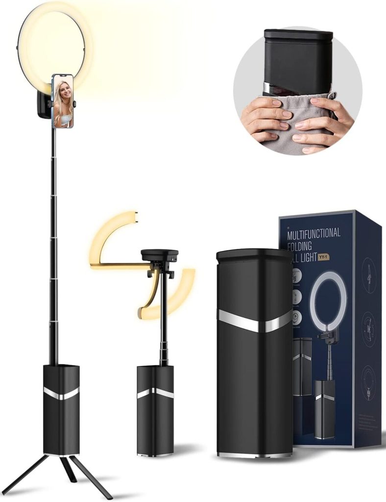 Test du Woumlaiy : anneau lumineux pliable avec trépied et batterie rechargeable