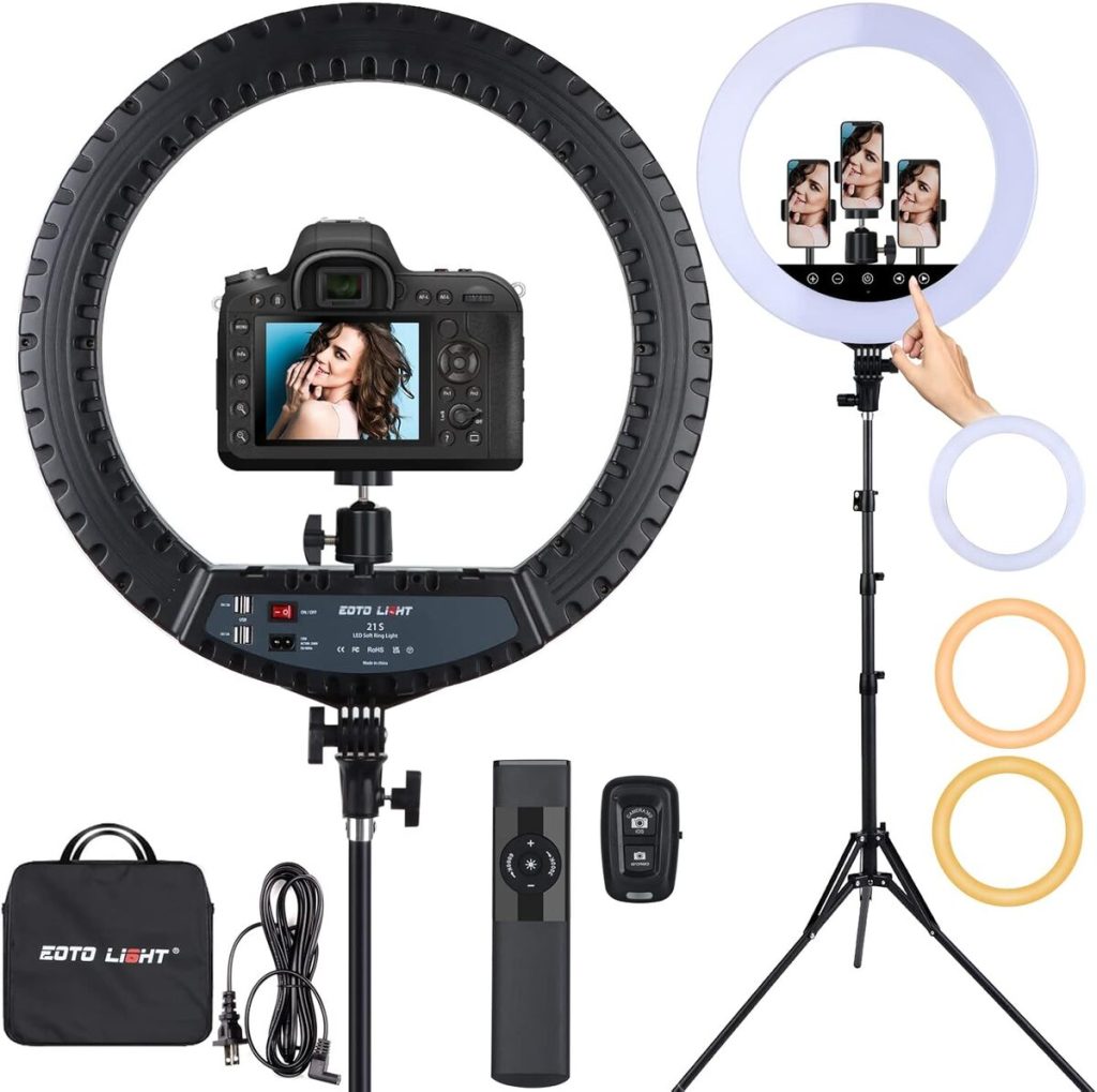 Test de la Ring Light 21 pouces : éclairage LED pour vidéos et makeup