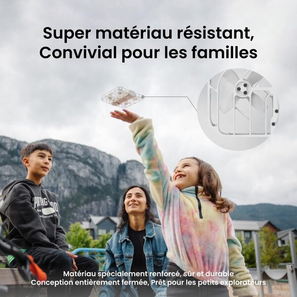 HOVERAir X1 Drone avec Camera, Drone Suivez-Moi avec Contrôle Mains Libres, Mine Drone avec Vidéo HDR, Trajectoires De Vol Intelligentes, Décollage de la Paume de la Mains Libres, Blanc (Combo Plus)