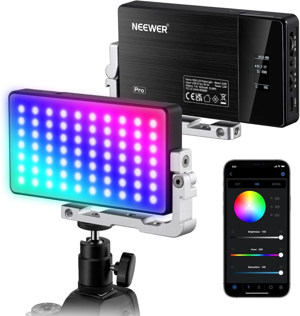 Test de la lampe vidéo Neewer SL90 RGB LED : performance et polyvalence
