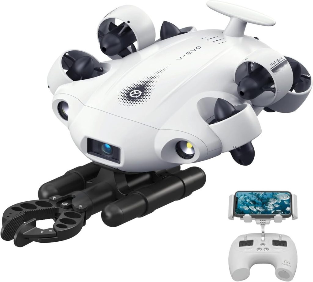 Test du FIFISH V-Evo : drone sous-marin avec caméra 4K et bras robotique