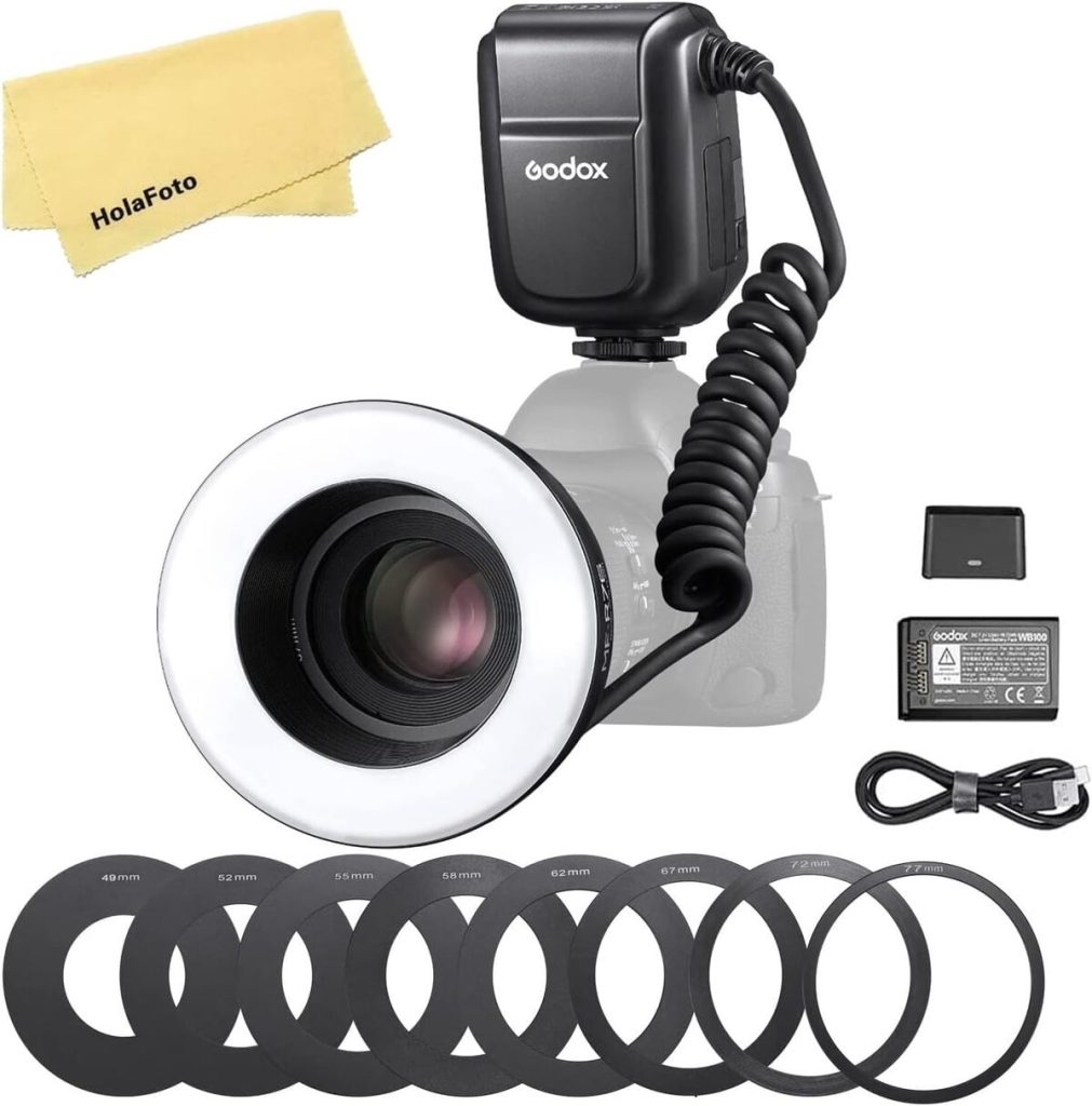 Test du flash annulaire LED Godox MF-R76 : performance et autonomie