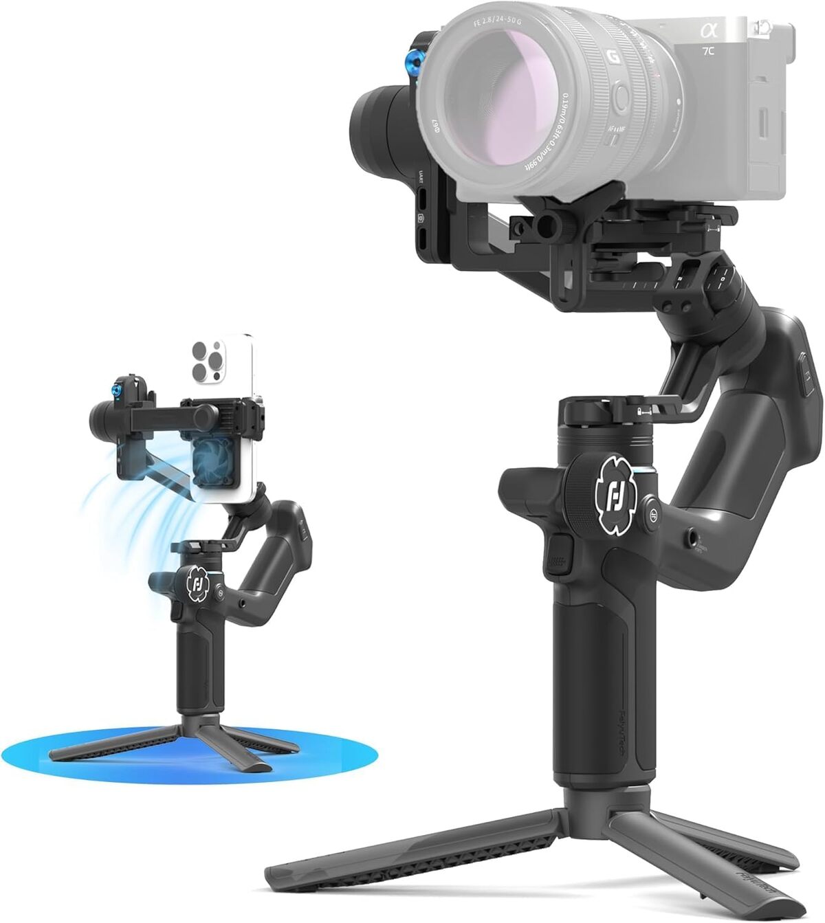 Kit Feiyutech SCORP Mini 3 Pro – Stabilizzatore 3 Assi All-in-One Con AI Tracking 4.0, Impugnatura Removable E Touchscreen Da 1,3″