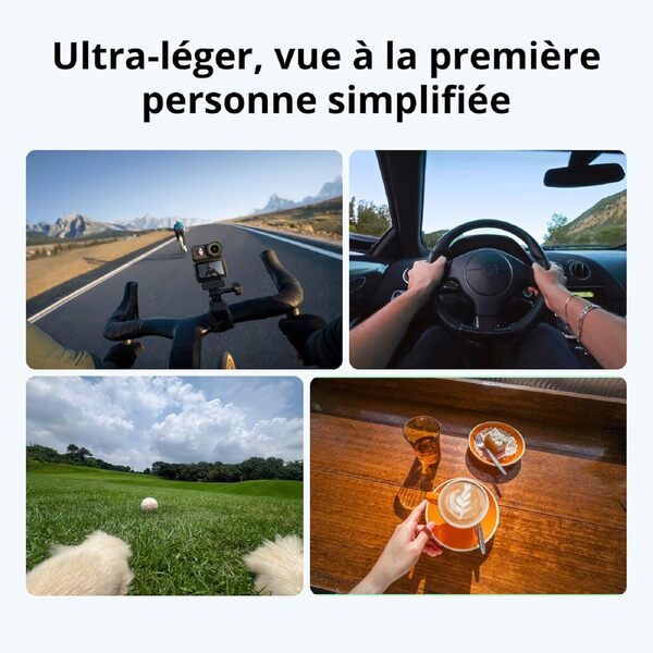 DJI Osmo Nano Bundle Standard (64 Go) - Petite caméra vlog 4K/60 IPS avec capteur 1/1,3″, vidéo FOV Large 143°, 200 Min d'enregistrement, caméra POV magnétique 4K pour Le Sport, Le vlog