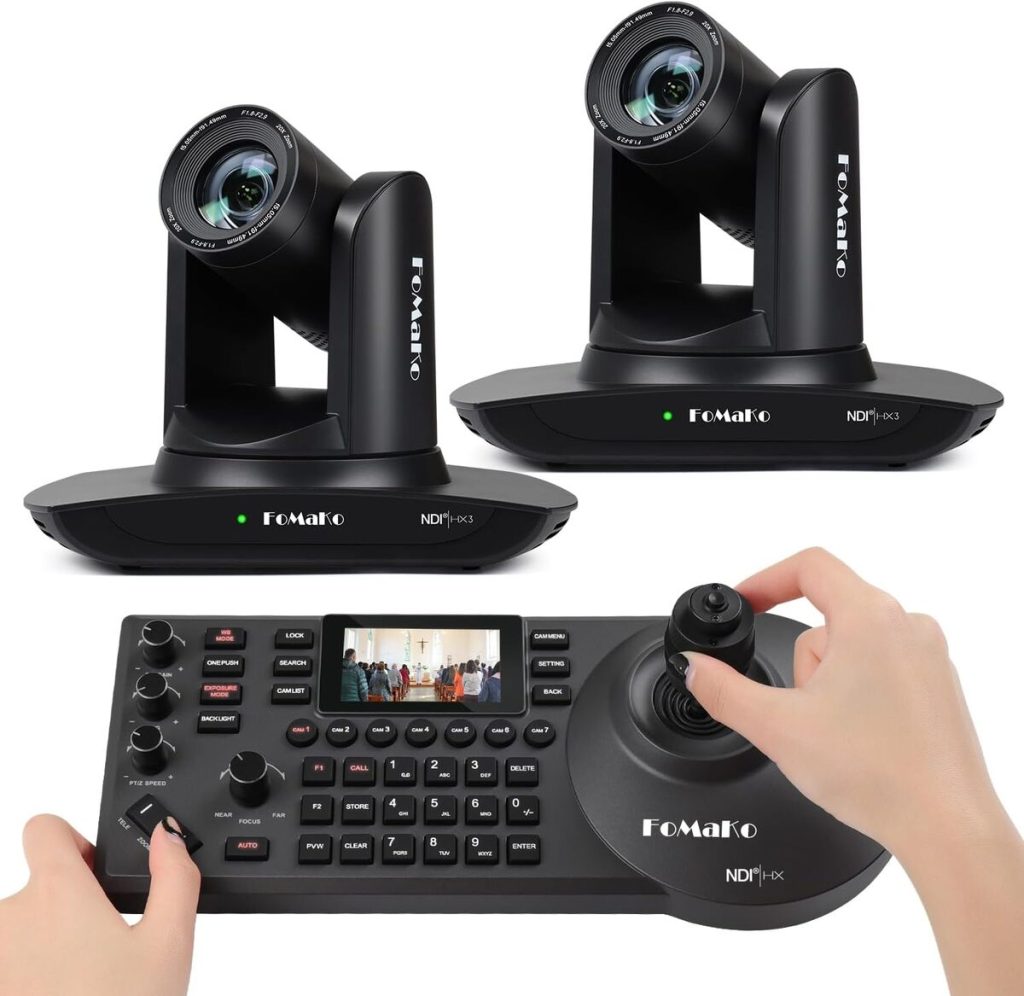 Test de la caméra PTZ FoMaKo 4K K20UH NDI : zoom optique 20x et suivi IA