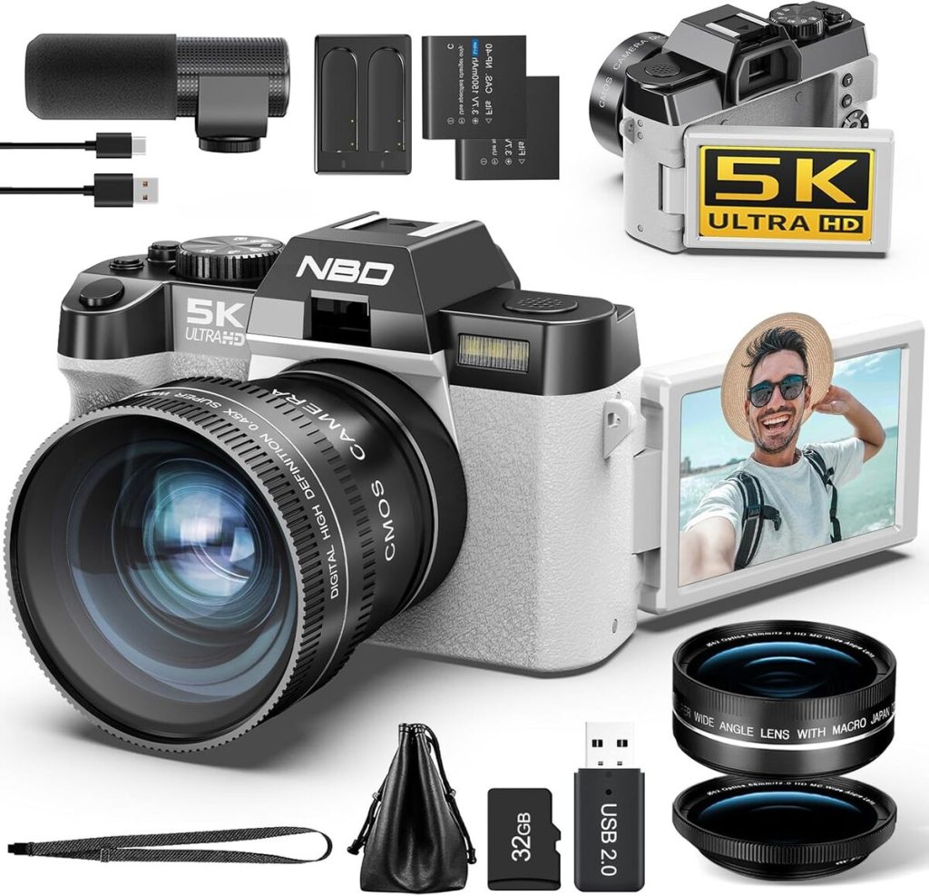 Test du NBD appareil photo numérique 5K : performances et autofocus 48MP en 16x