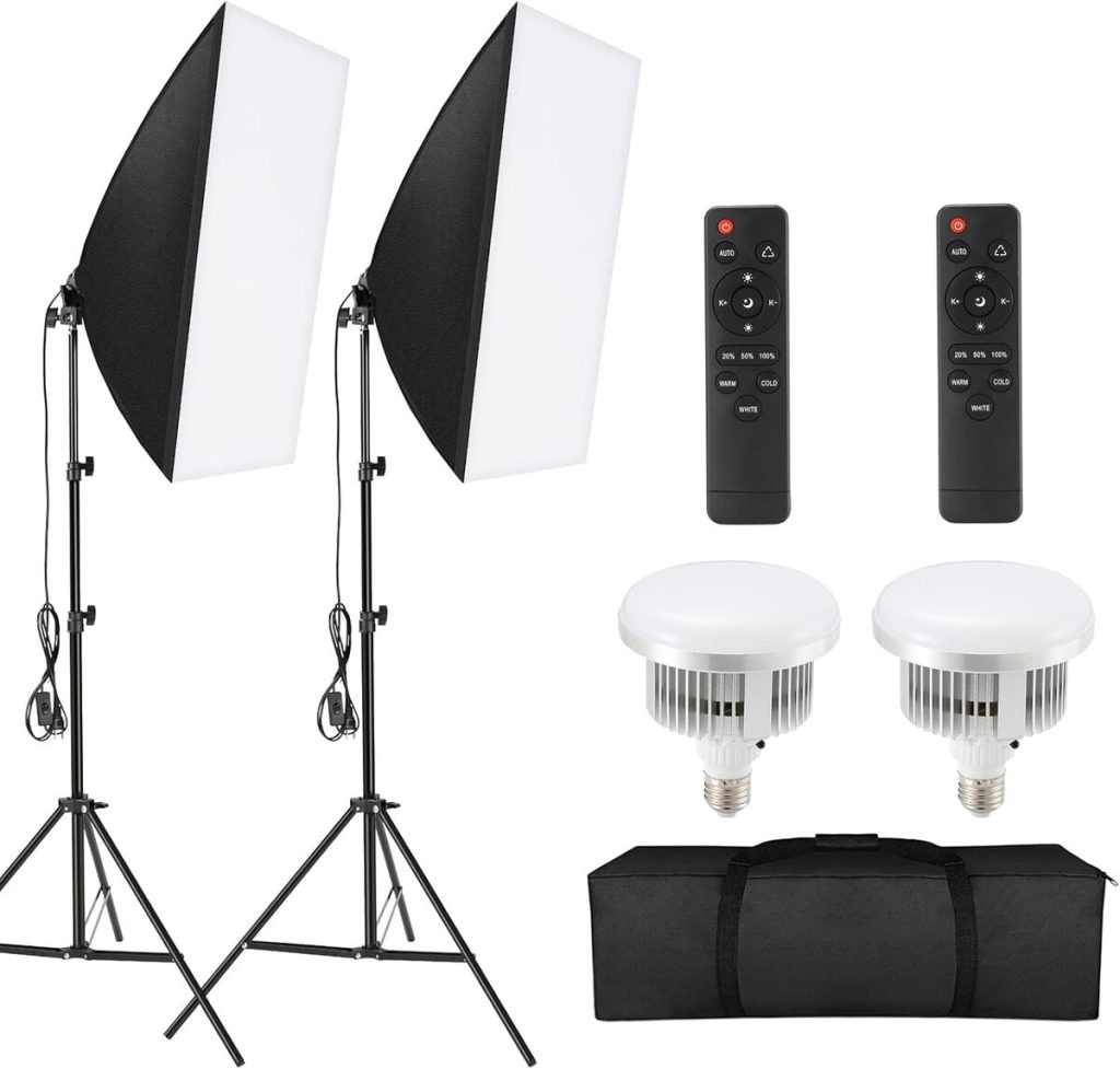 Test : kit softbox, lumière LED réglable pour studio photo