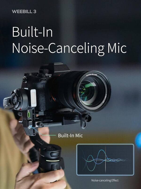 ZHIYUN Weebill 3 Combo [Official] Stabilisateur Appareil Photo, 3 Axes Gimbal pour Camera DSLR avec Repose-Poignet/Poignée/Trepied/Sac, pour Canon/Sony/Panasonic/Nikon/Fujifilm