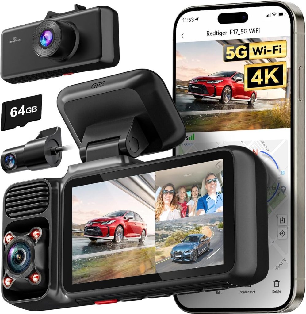 Test dashcam Redtiger 4K : technologie 3 canaux et vision nocturne