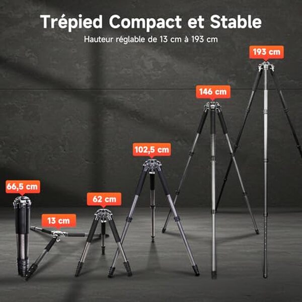 Découvrez le Rollei Rock Solid Alpha XL Mark III, un trépied professionnel en carbone de 193 cm, idéal pour les photographes exigeants. Robustesse et légèreté assurées pour des prises de vue impeccables.