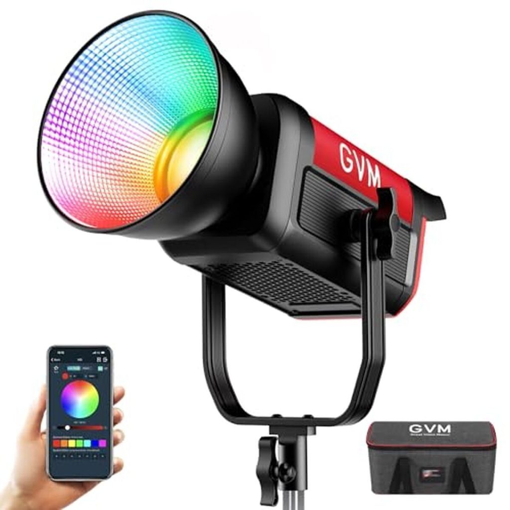 Test : gVM Lampe Vidéo RGB 300C, puissance et polyvalence pour studio