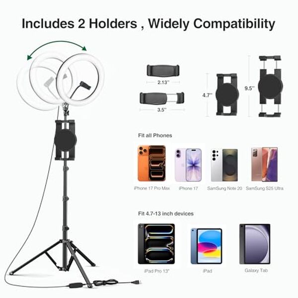 Découvrez le test complet de l'anneau lumineux elitehood 30, 5 cm, avec trépied et support téléphone, pour des photos et vidéos parfaites