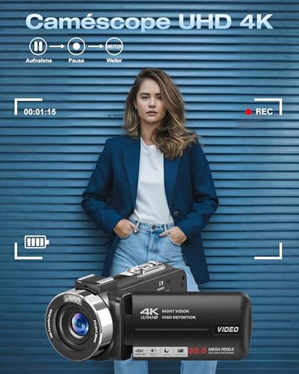 Découvrez notre test détaillé du caméscope 4K HD 80MP : performances en vision nocturne, qualité vidéo exceptionnelle et zoom 18X pour des vidéos professionnelles. 