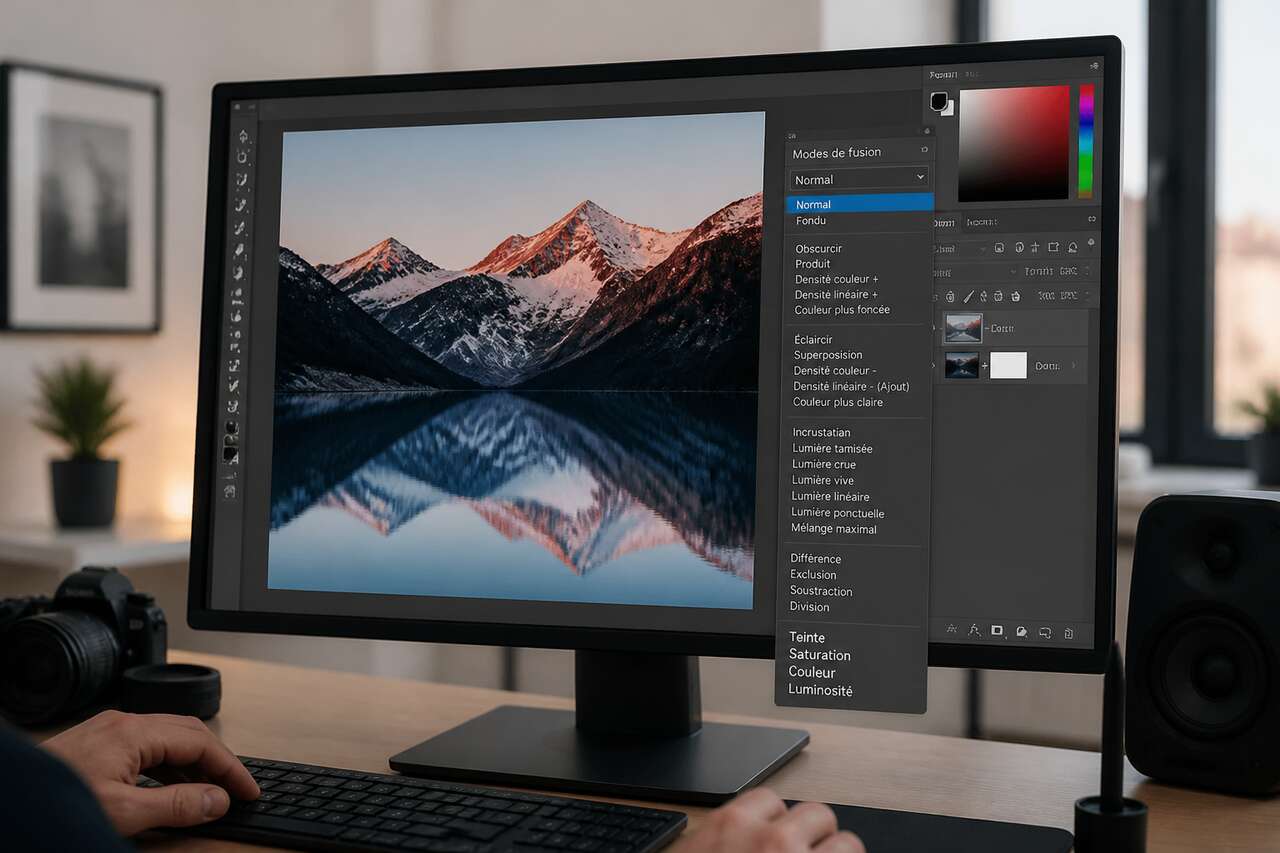 Où trouver les modes et options de fusion dans photoshop Où trouver les modes et options de fusion dans photoshop