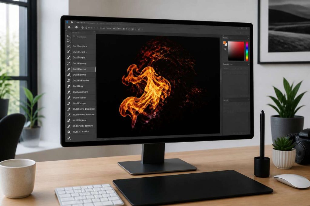 Comment utiliser l'outil Flamme de Photoshop ?