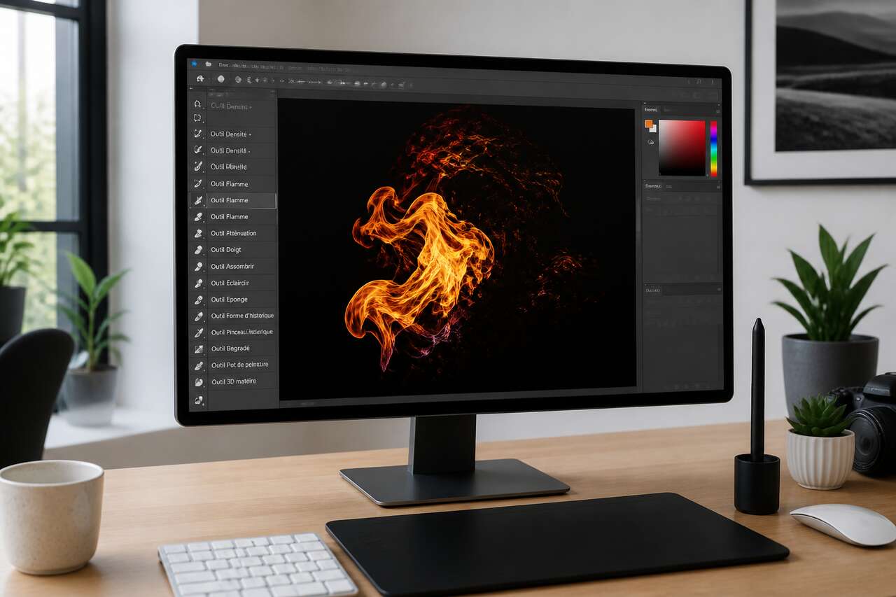Comment utiliser l'outil Flamme de Photoshop ?