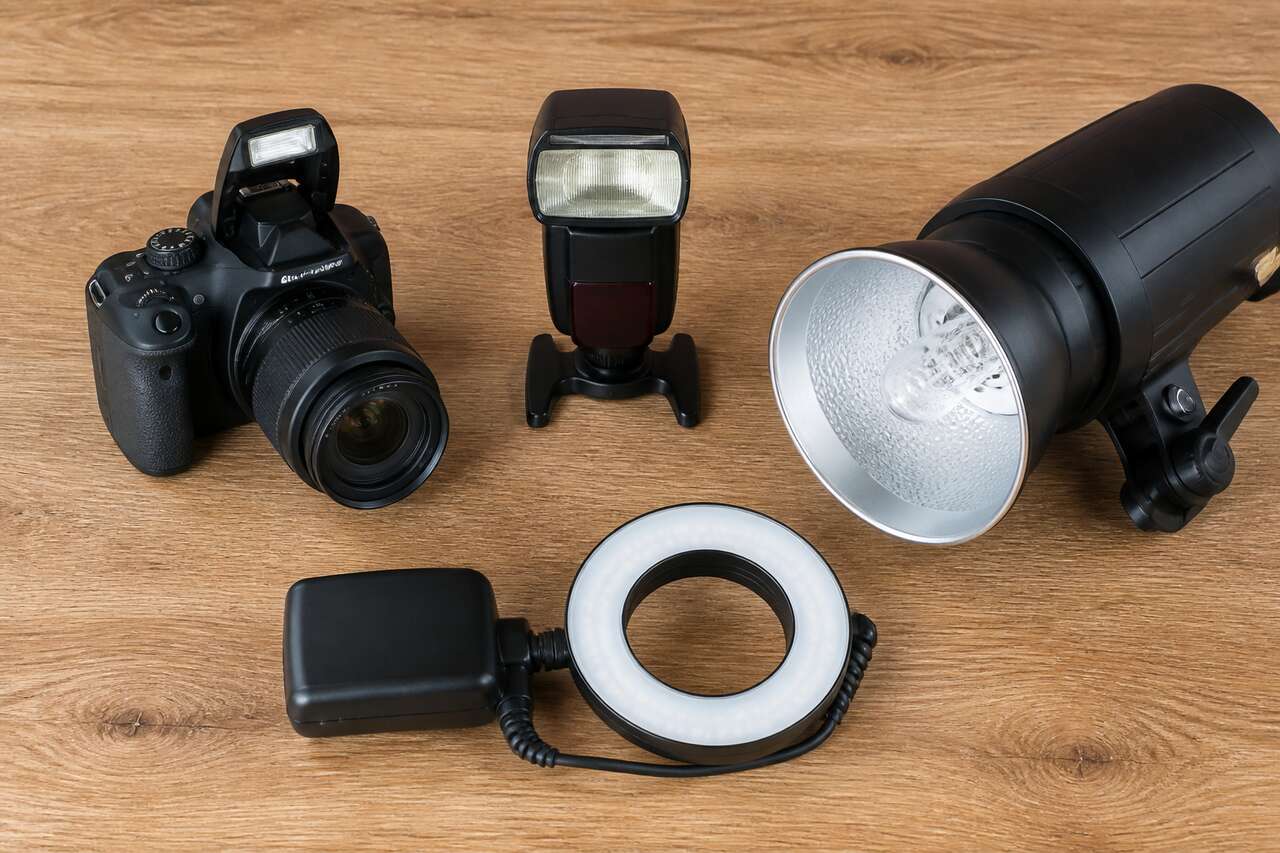 Les diff&eacute;rents types de flash : int&eacute;gr&eacute;, cobra, studio, annulaire et alternatives
