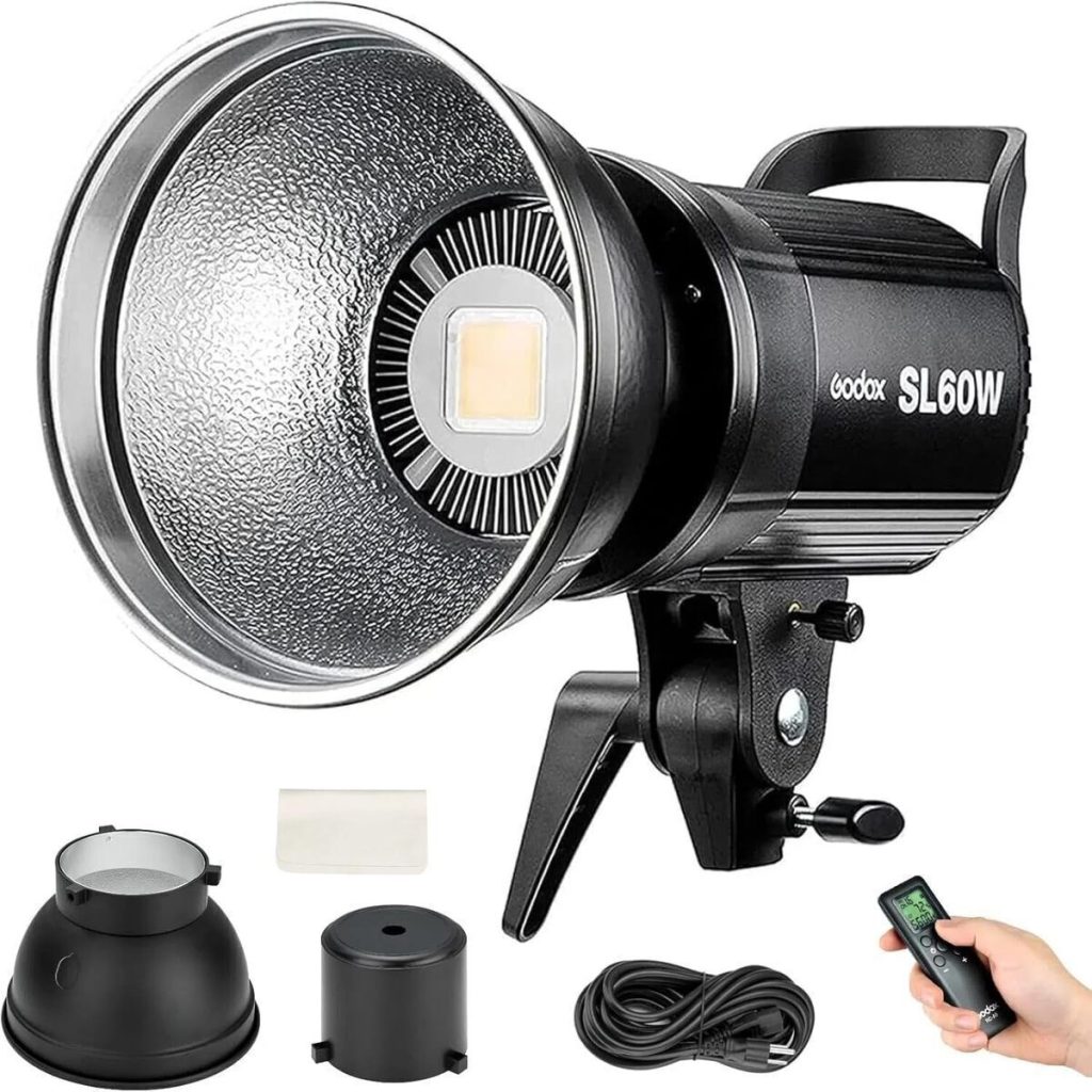 Test de la lampe vidéo LED Godox SL60W : éclairage puissant pour studio