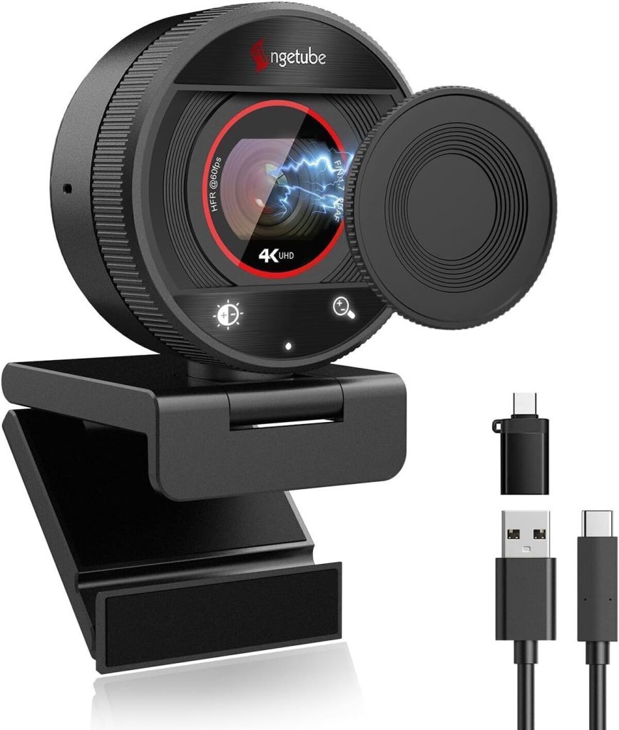 Test de la webcam Angetube 4K avec autofocus et micros IA