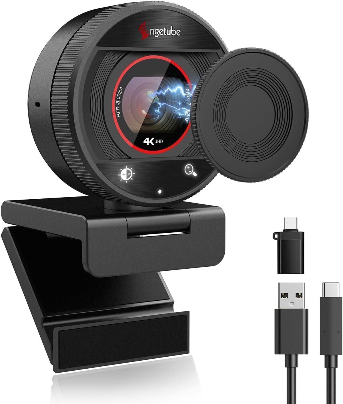 Test de la webcam Angetube 4K avec autofocus et micros IA