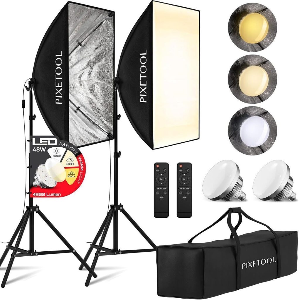 Test du kit PIXETOOL Softbox : éclairage LED optimal pour studio photo et streaming
