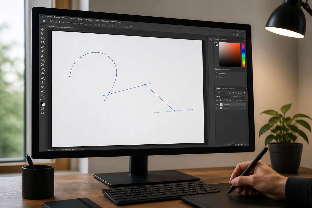 Dessiner un tracé avec la plume: segments droits puis courbes Dessiner un tracé avec la plume: segments droits puis courbes