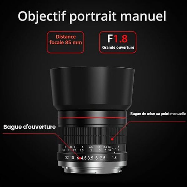 Découvrez notre test complet de l'objectif 85mm f/1.8 manuel pour Canon EOS : qualité optique, performances et verdict final pour les photographes exigeants. 